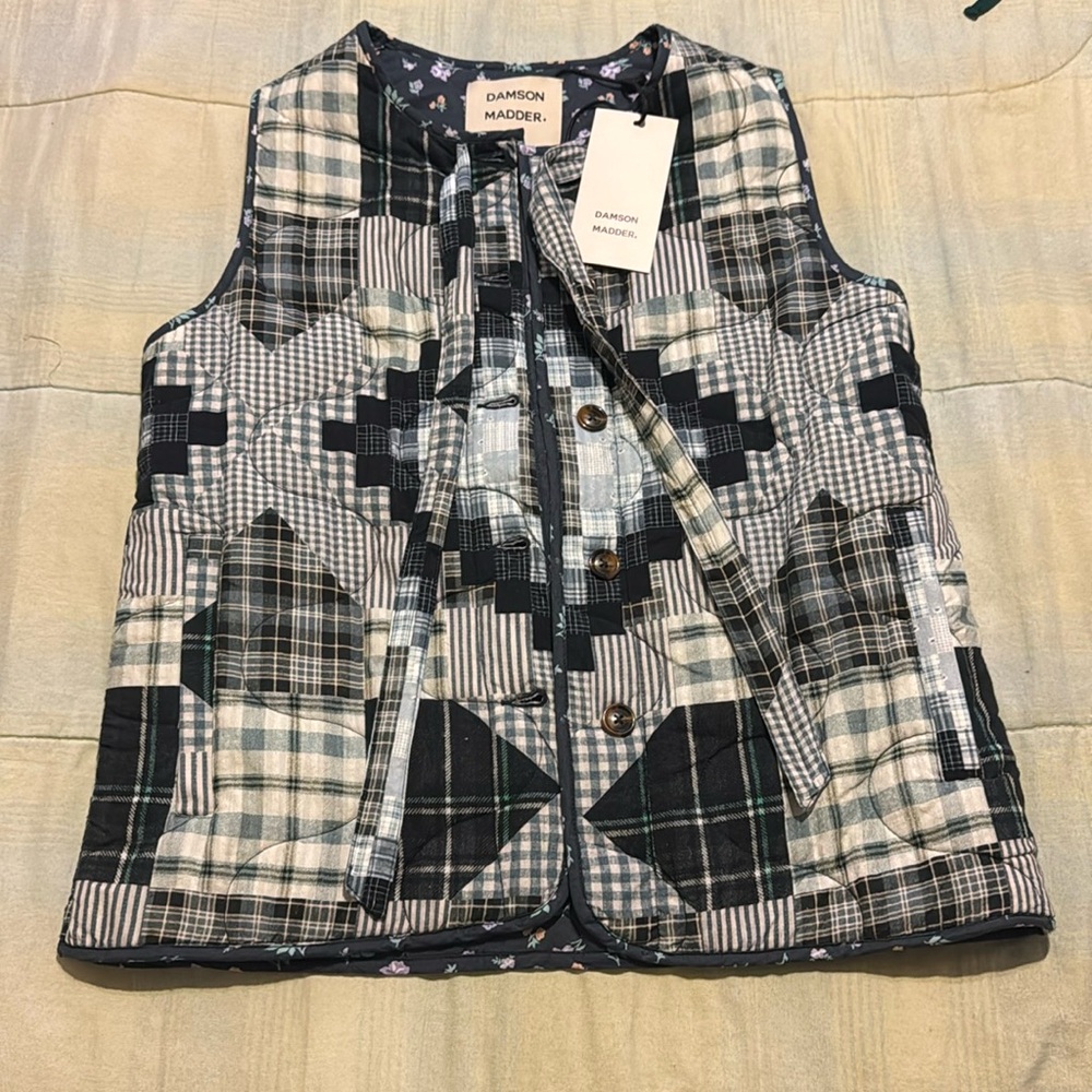 NWT Damson Madder Maxxy Patchwork Gilette Vest